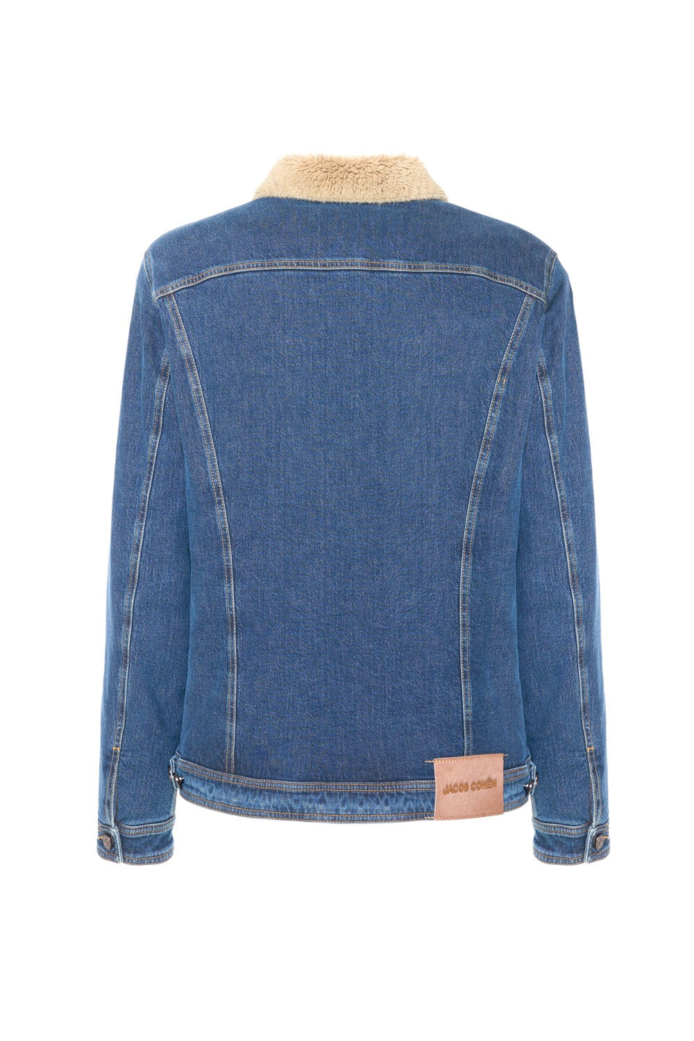 Denim jacket faux shearling